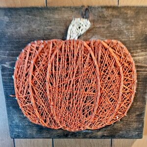 Handcrafted Orange Pumpkin String Art